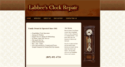 Desktop Screenshot of labbeesclockrepair.com